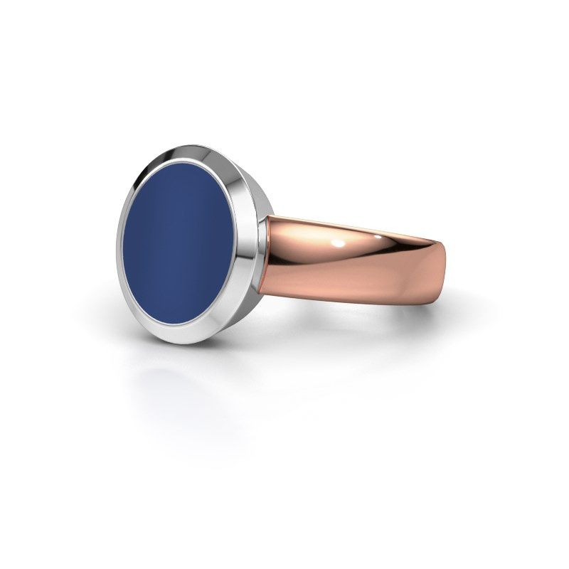 Afbeelding van Zegelring Oscar 2<br/>585 rosé goud<br/>Lapis lazuli 11x9 mm