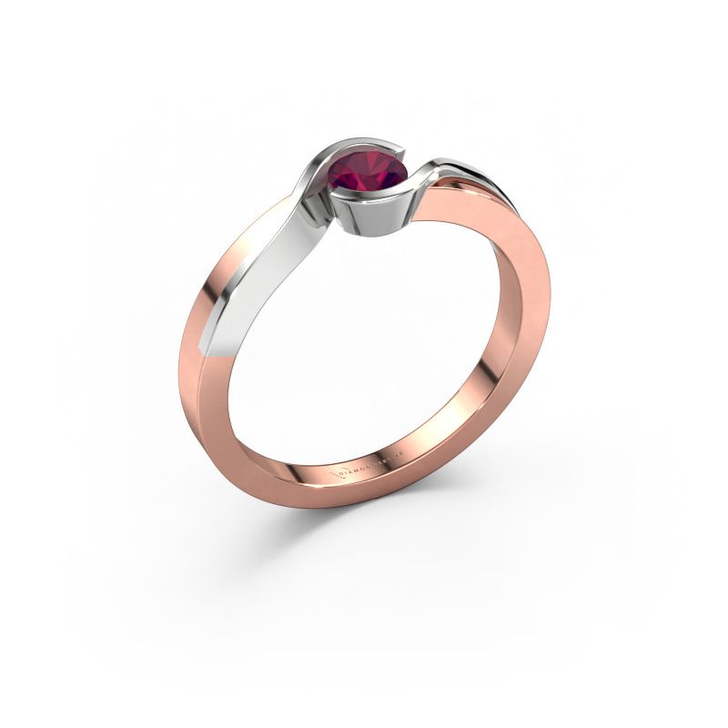 Ring Lola 585 Roségold Rhodolit 4 mm