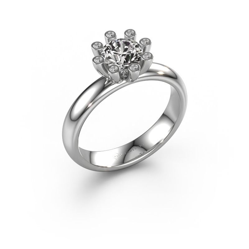 Ring Carola 3 950 platina diamant 0.84 crt
