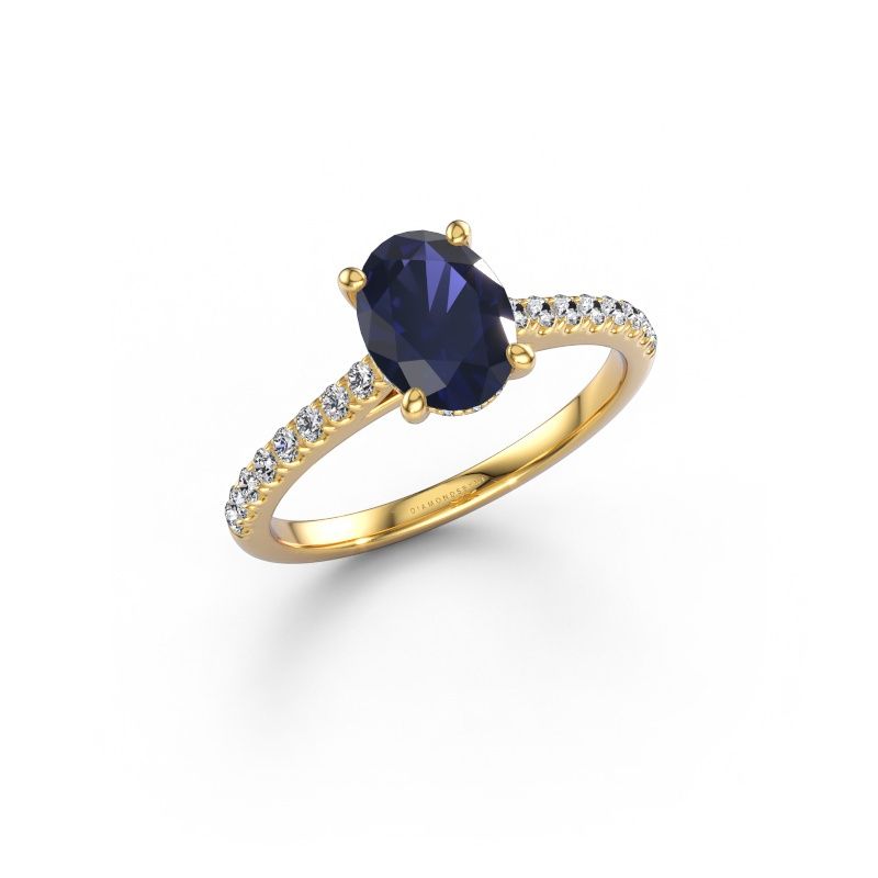 Verlobungsring Sophie OVL 585 Gold Saphir 8x6 mm