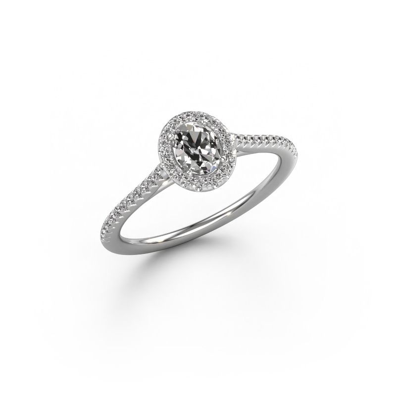 Verlobungsring Seline ovl 2 585 Weißgold Diamant 0.55 crt