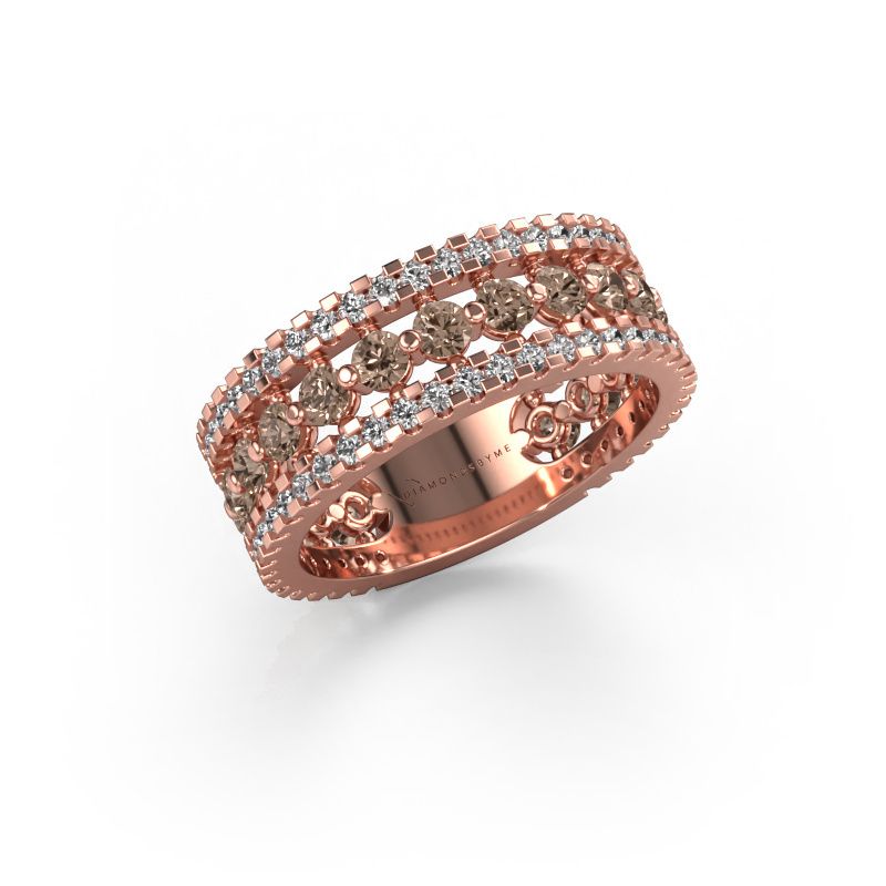 Ring Elizbeth 2 585 rose gold brown diamond 1.785 crt