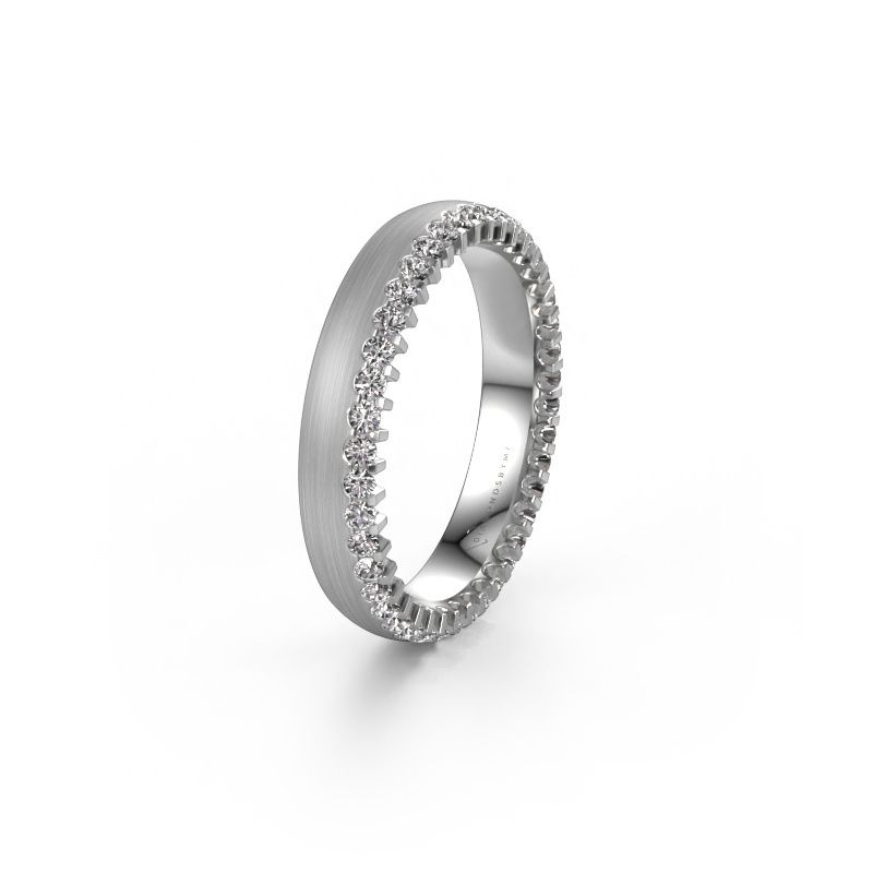 Wedding ring WH2138L24B 950 platinum lab grown diamond ±4 x 2 mm