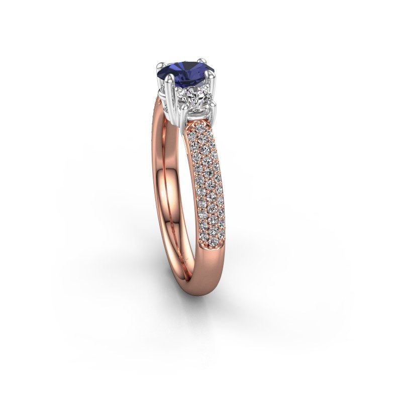 Image of Engagement Ring Marielle Ovl<br/>585 rose gold<br/>Sapphire 6.5x4.5 mm