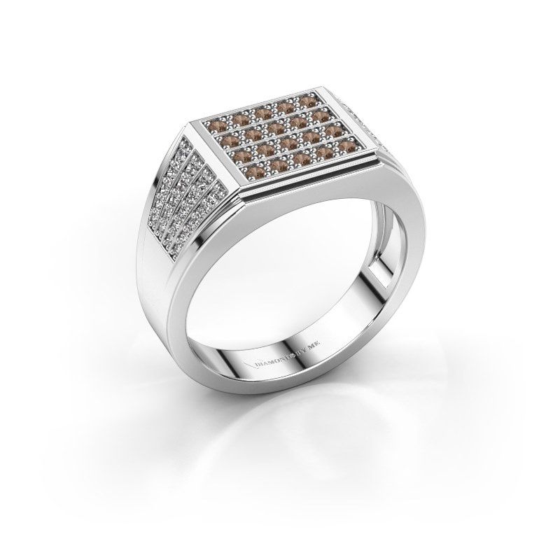 Afbeelding van Heren ring Tim<br/>950 platina<br/>Bruine diamant 0.654 crt