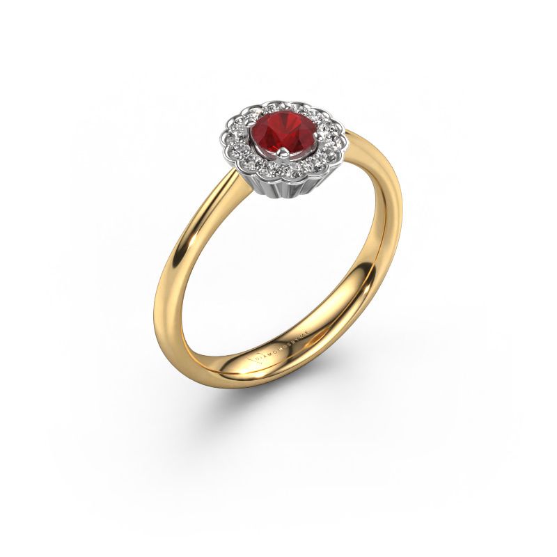 Verlobungsring Debi 585 Gold Rubin 4.2 mm
