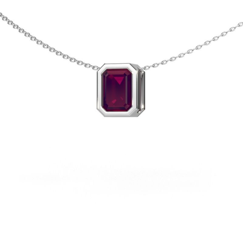 Pendant Lavon EME 950 platinum rhodolite 8x6 mm