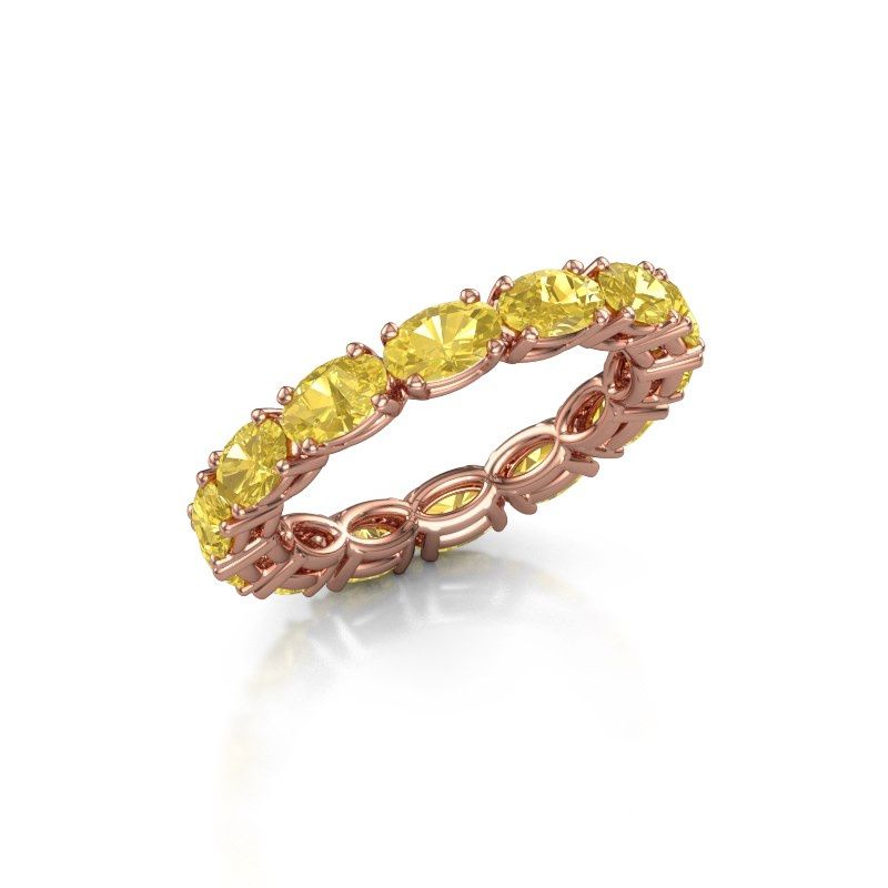 Bild von Ring vivienne ovl 5x3<br/>585 Roségold<br/>Gelb Saphir 5x3 mm