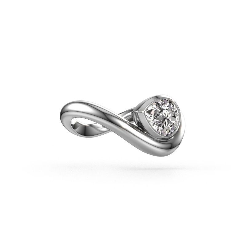 Ring Lena 950 Platin Zirkonia 8x6 mm