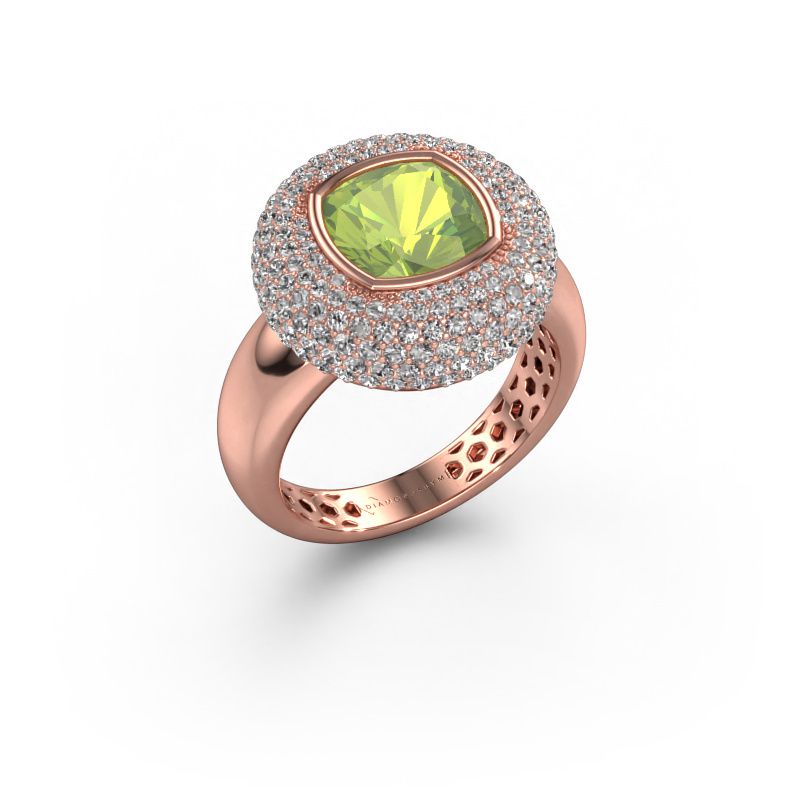 Ring Keshia 585 Roségold Peridot 8 mm