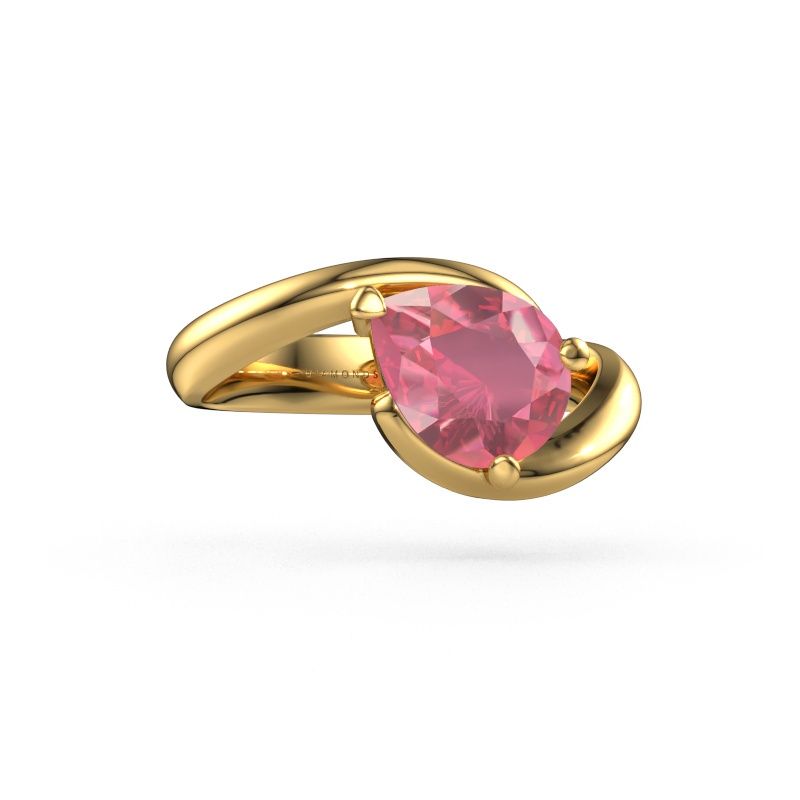 Engagement ring Aida PER 585 gold tourmaline pink 9x7 mm