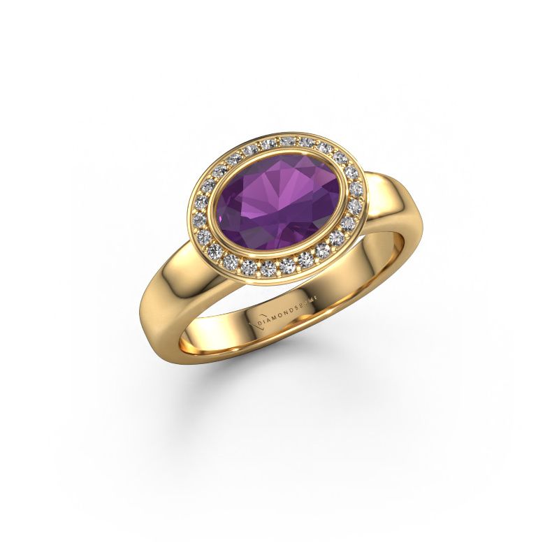 Ring Salena 585 gold amethyst 8x6 mm