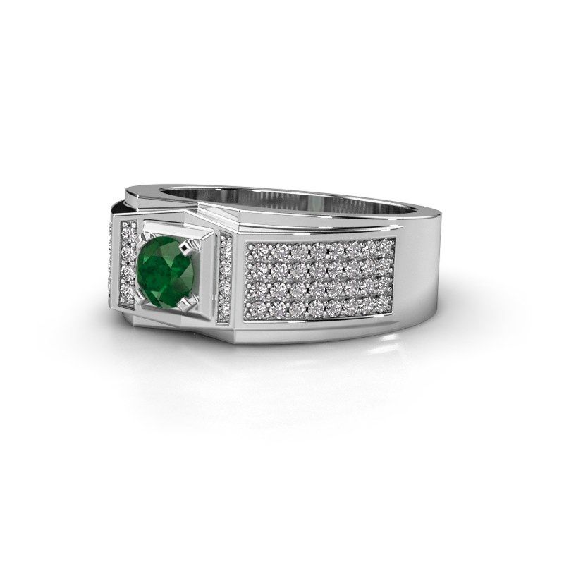 Image of Men's ring marcel<br/>950 platinum<br/>Emerald 5 mm