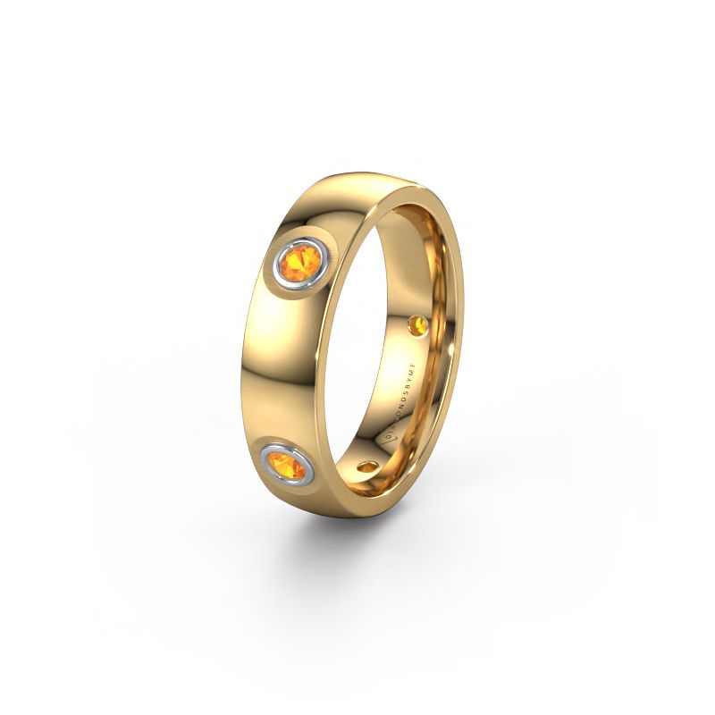 Trouwring WH0139L25BP 585 goud citrien ±5x2 mm
