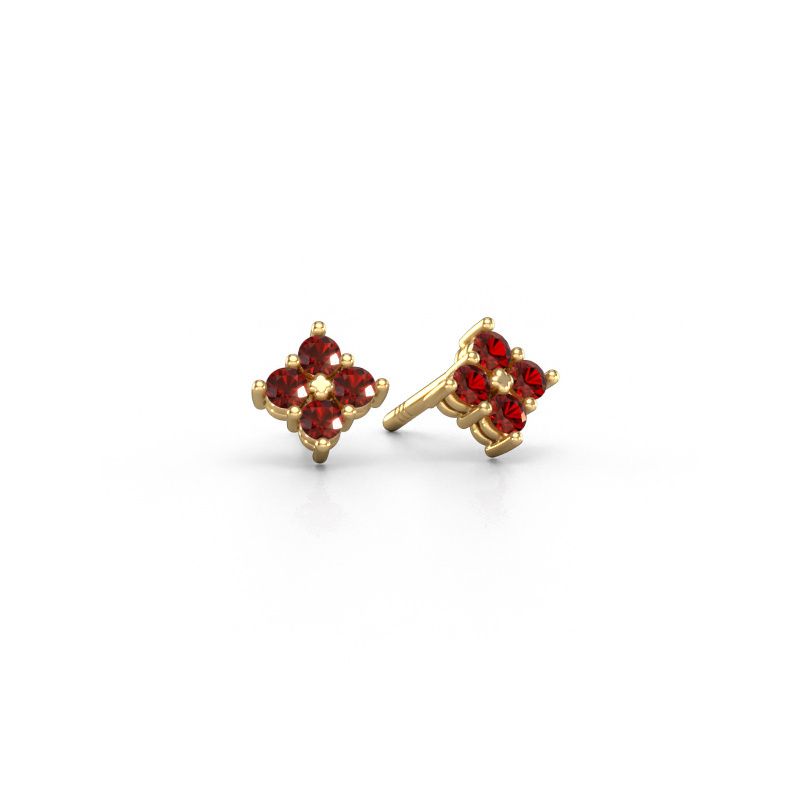 Clous d'oreilles Maryetta 585 or jaune grenat 2 mm