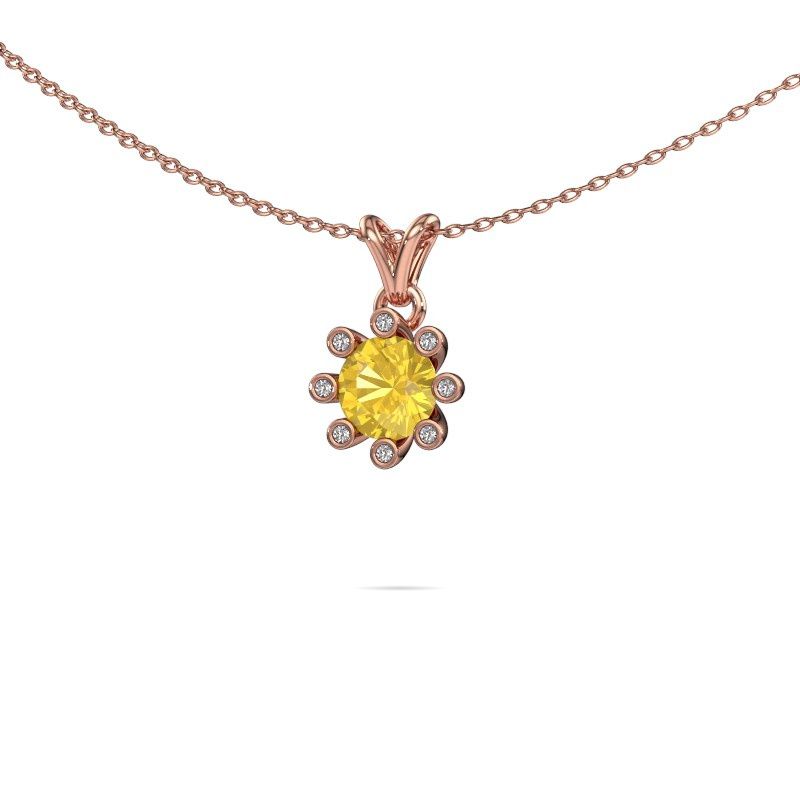 Pendant Carola 3 585 rose gold yellow sapphire 6 mm