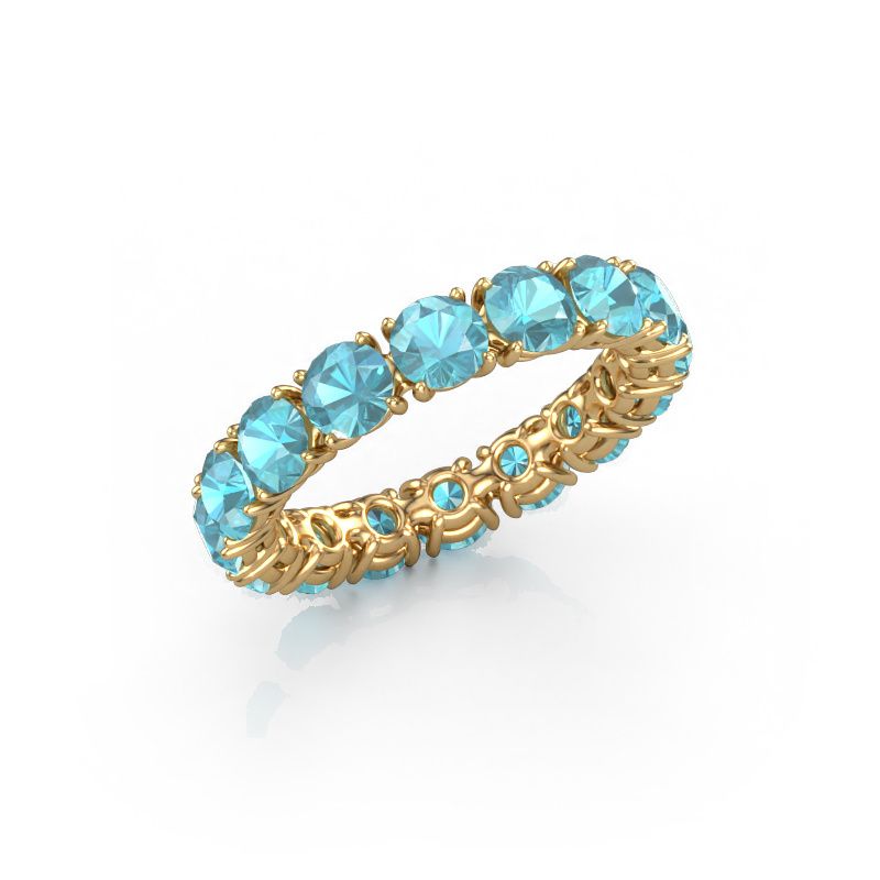 Stackable ring Vivienne 4.0 585 gold blue topaz 4 mm