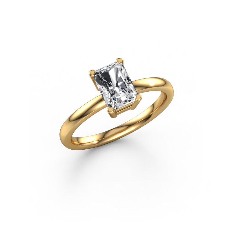 Engagement ring Denita 1 RAD 585 gold lab grown diamond 1.00 crt