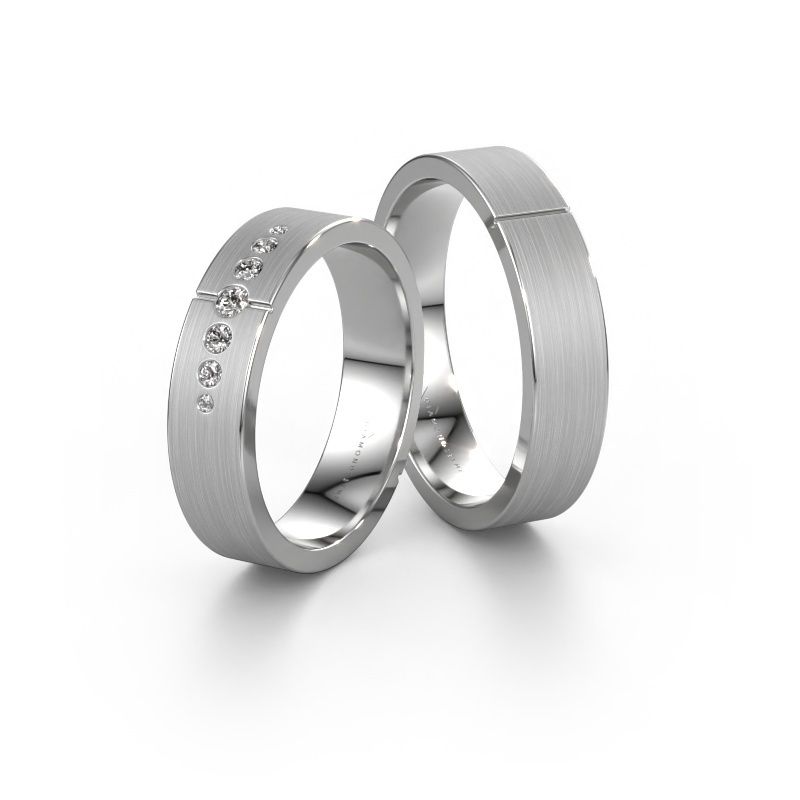Freundschaftsringe set WH1101LM15AM ±5x1.7 mm 14 Karat Weißgold