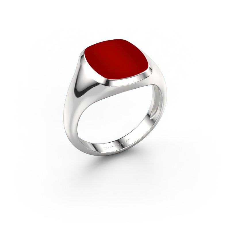 Chevalière Benjamin 2 Light 585 or blanc cornaline 13x11 mm