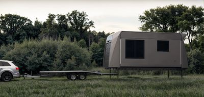 Foldable Mobile Home / Tiny House / 26 m2 / 3,5t / KfW55 / Slide Out