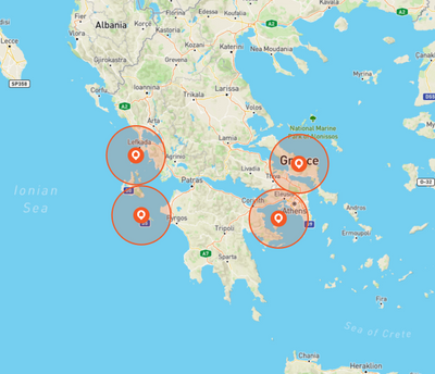 Kleine woning met uitzicht op zee.