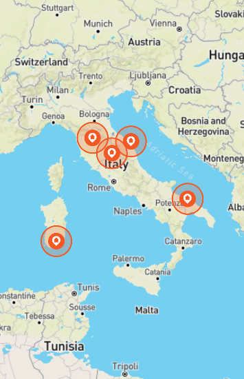 Zoek b&b of Agriturismo