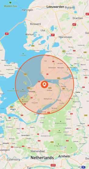 Vrijgelegen kavel of loods Flevoland gezocht