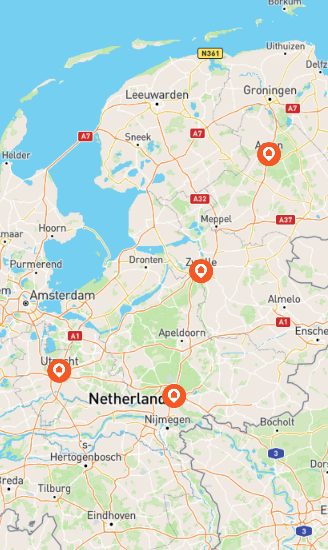 Woonboerderij in omgeving middenoost NL