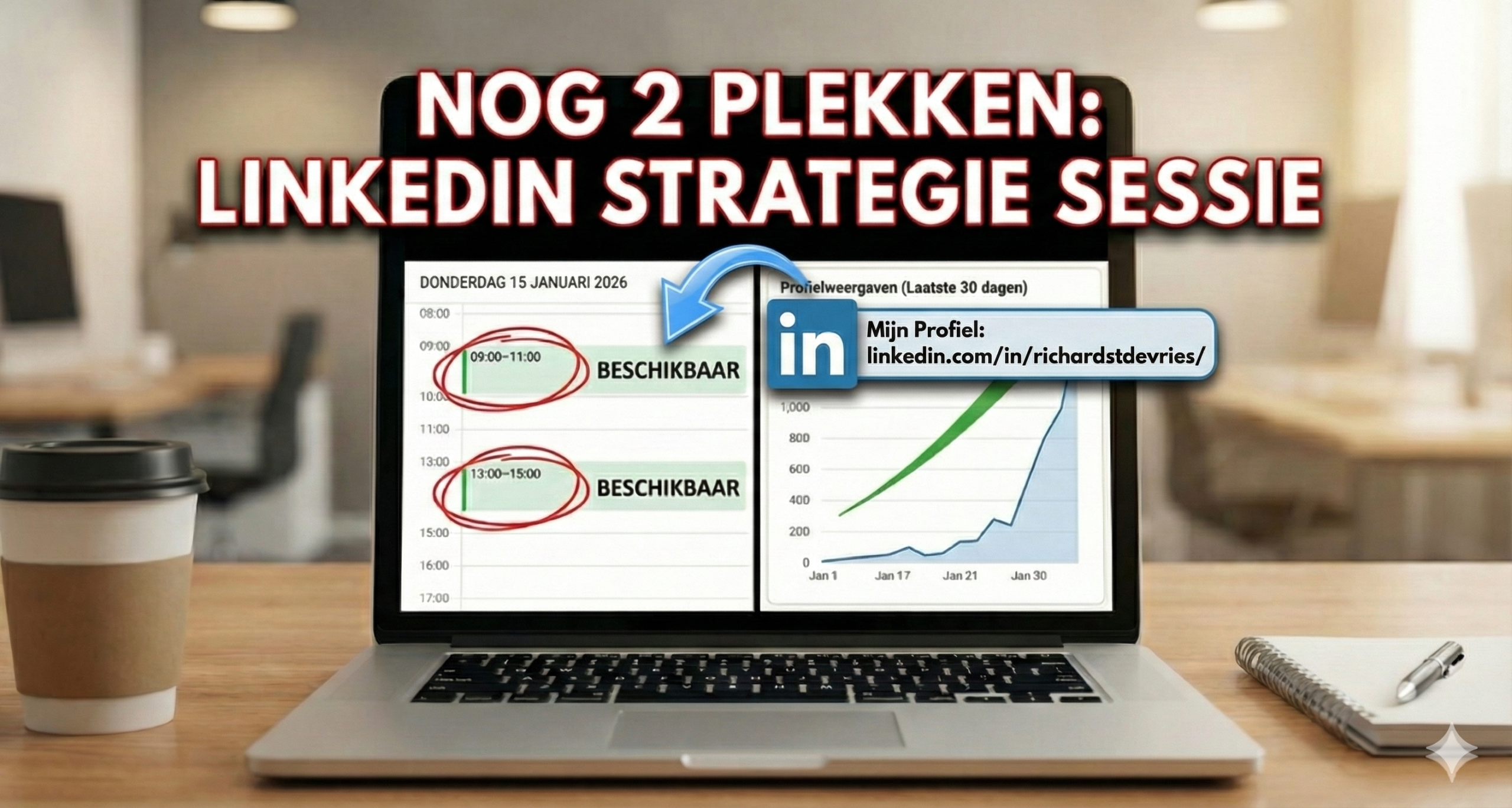 Nog 2 plekken: LinkedIn Strategie Sessie donderdag 15 januari