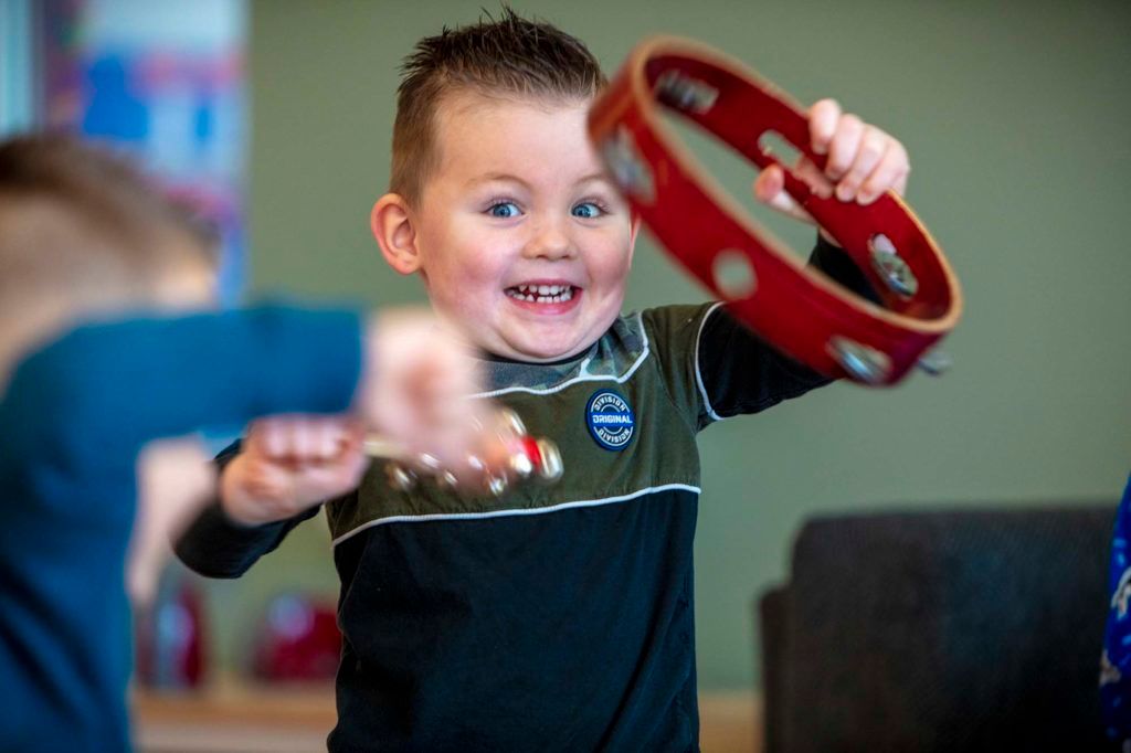 Muziek maken bij Kinderwoud kinderopvang