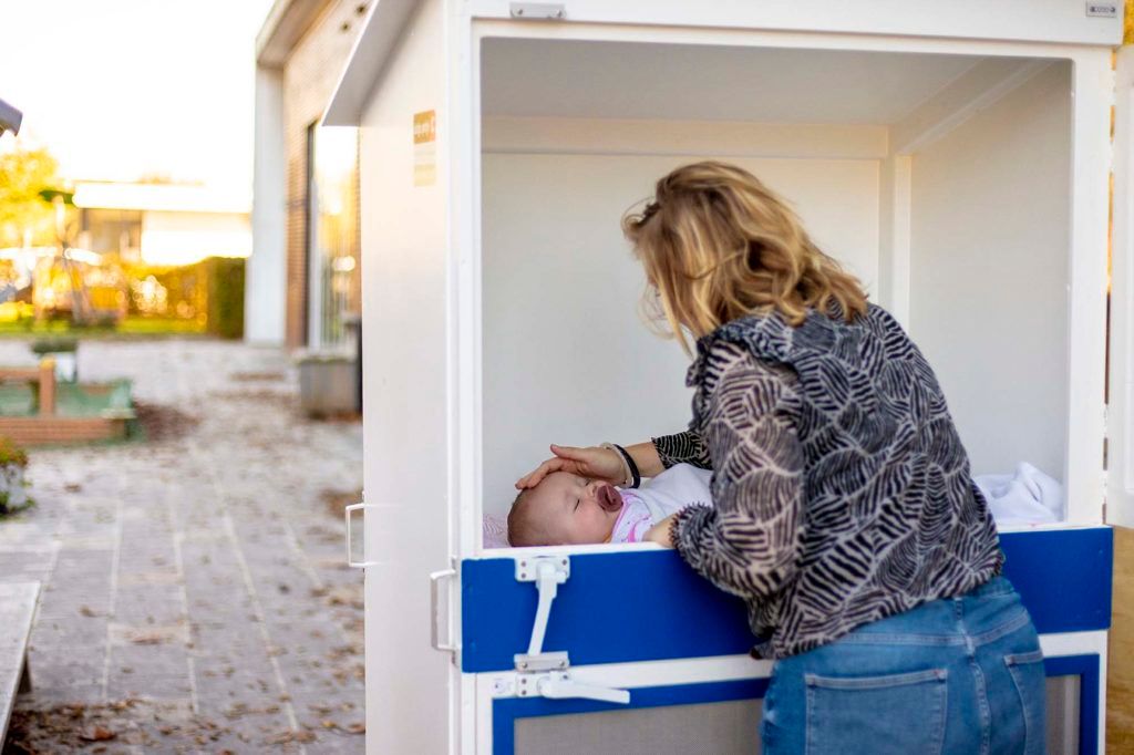 Baby op de kinderopvang