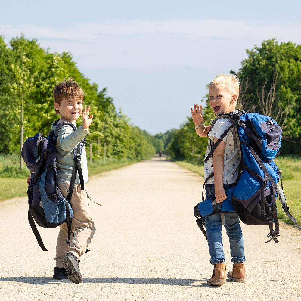 Kinderwoudthema Backpack je gek