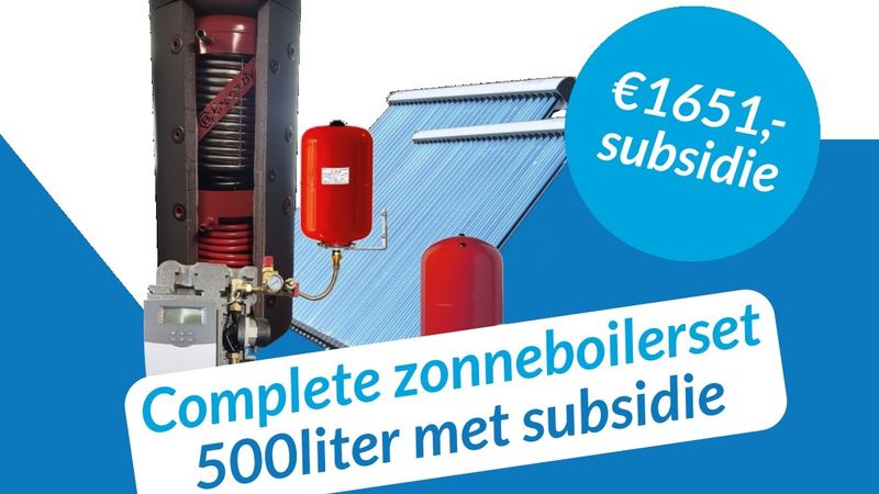 Complete zonneboilerset met subsidie