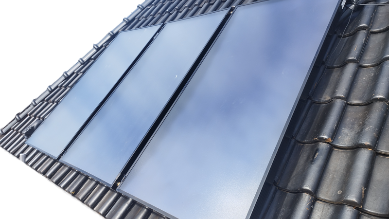Zonneboilersysteem met vlakkeplaat collectoren