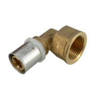 Bonfix Alu-press brass fitting elbow internal thread 25mm x 1inch FRp