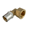 Image of Bonfix Alu-press brass fitting elbow internal thread 25mm x 1inch FRp