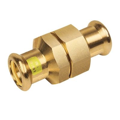BONFIX press fitting red copper gas 3-piece union coupling 22mm FF