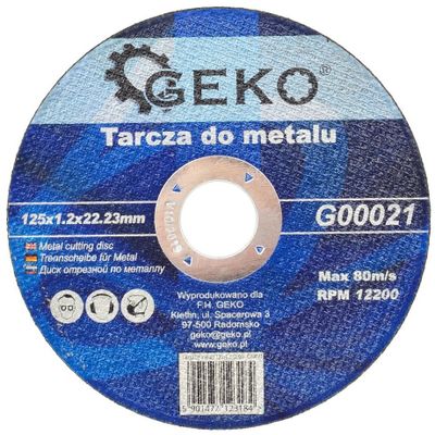 Doorslijpschijf voor metaal 125 x 1,2 x 22,23 mm (metaalschijf) - 10 stuks Foto van Doorslijpschijf voor metaal 125 x 1,2 x 22,23 mm (metaalschijf) - 10 stuks