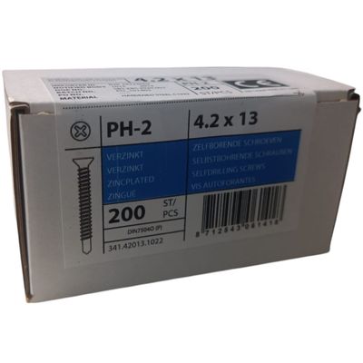 Photo of Self driling screws with drilling point 4.2 x 13 galvanized - 200 pcs