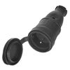 Afbeelding van Rubberen contrastekker 230V – 16A – IP44 – Met Beschermklep – Zwart
