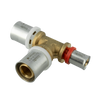 Image of Bonfix Alu-pers brass press fitting Tee reduced 25mm x 25mm x 16mm FFF