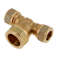 BONFIX messing knelfitting T-stuk verlopend 12mm x 15mm x 12mm FFF
