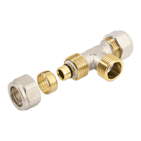 BONFIX Alu-knel messing T-stuk buitendraad 16 x 1/2 inch x 16