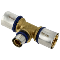 Bonfix Alu-pers brass press fitting Tee reduced 40mm x 32mm x 40mm FFF