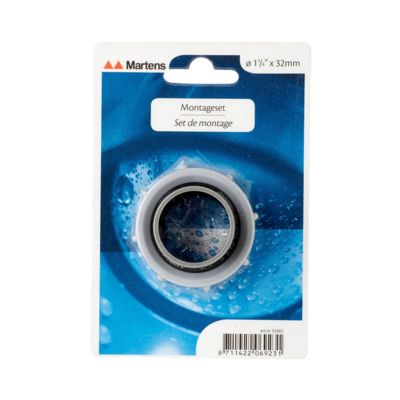 Foto van Martens PVC 1 1/4inch x 32mm sifon montageset grijs