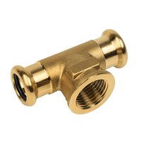 BONFIX press fitting red copper Tee female thread 28mm x 3/4inch x 28mm FRpF