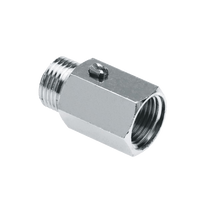 BONFIX messing verchroomd draadfitting minikogelkraan met schroevendraaier bediening 1/2inch RRp