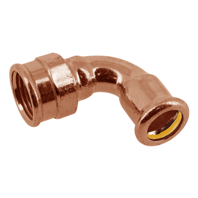 Photo of BONFIX press fitting red copper gas elbow 90 degrees 1inch x 28mm FRp