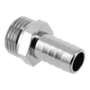 Image of BONFIX brass chromed threaded fitting hose tail external thread 1/2inch x 14mm MR